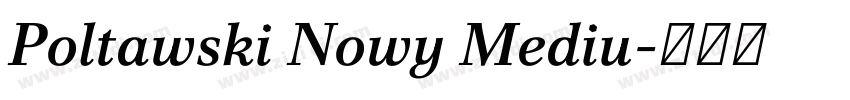 Poltawski Nowy Mediu字体转换